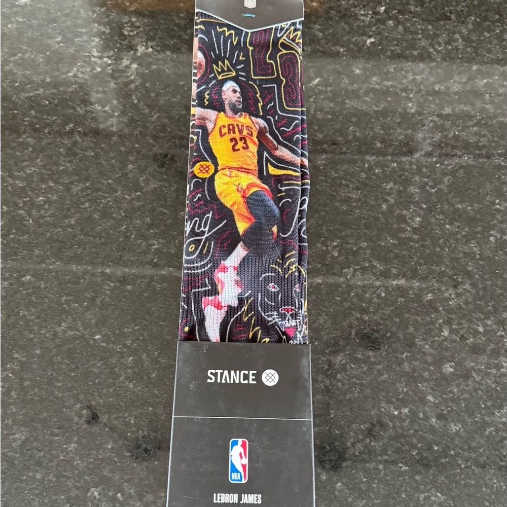 Colorful Basketball Graphic Socks Lebron James  NBA  basketball stance socks
